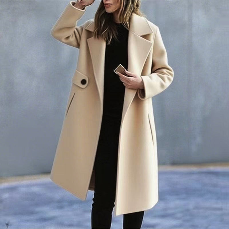 Plus Size Woolen Coat