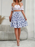 Womens Fashionable Casual Printed Stretch Skirt