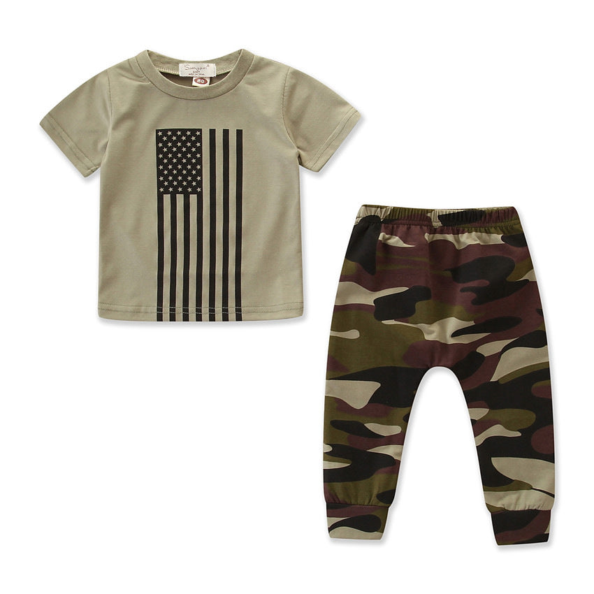 Little Boys' Camo Flag Summer Set