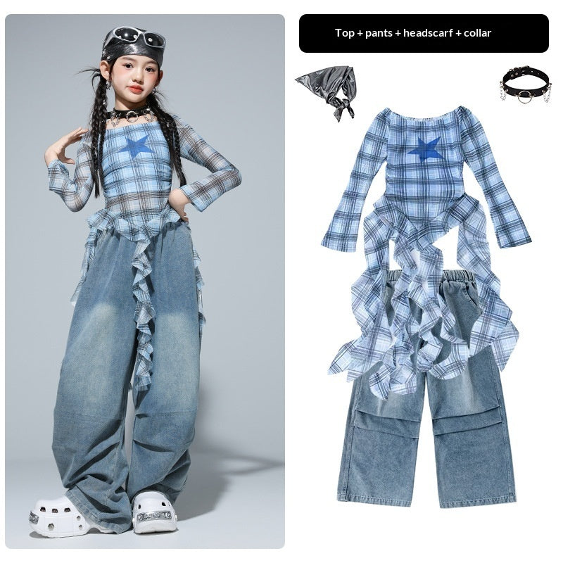 Girls' Street Dance Outfit Set
