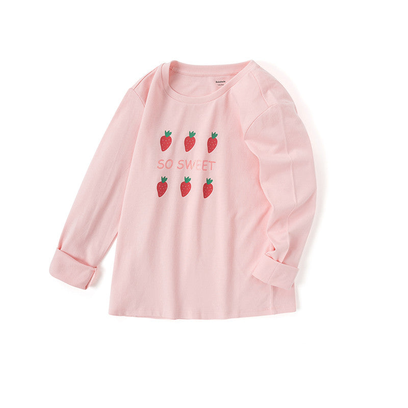 Girls' Long Sleeve Cotton Tee