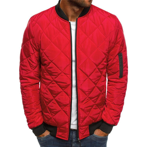 Men's Quilted Stand Collar Jacket