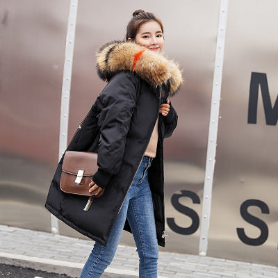 Plus Size Fur Collar Down Coat