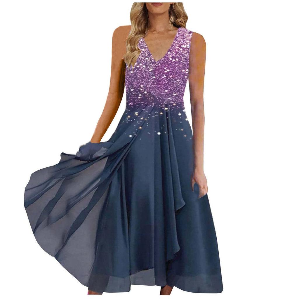 Urban Casual Chiffon Spliced Women's Dress