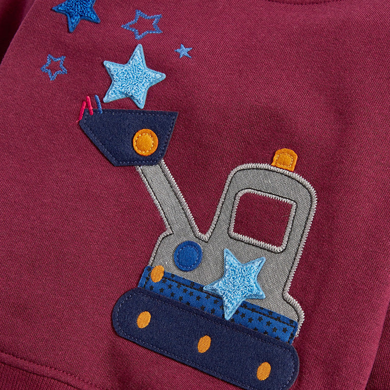 Kids' Embroidered Crewneck Sweater