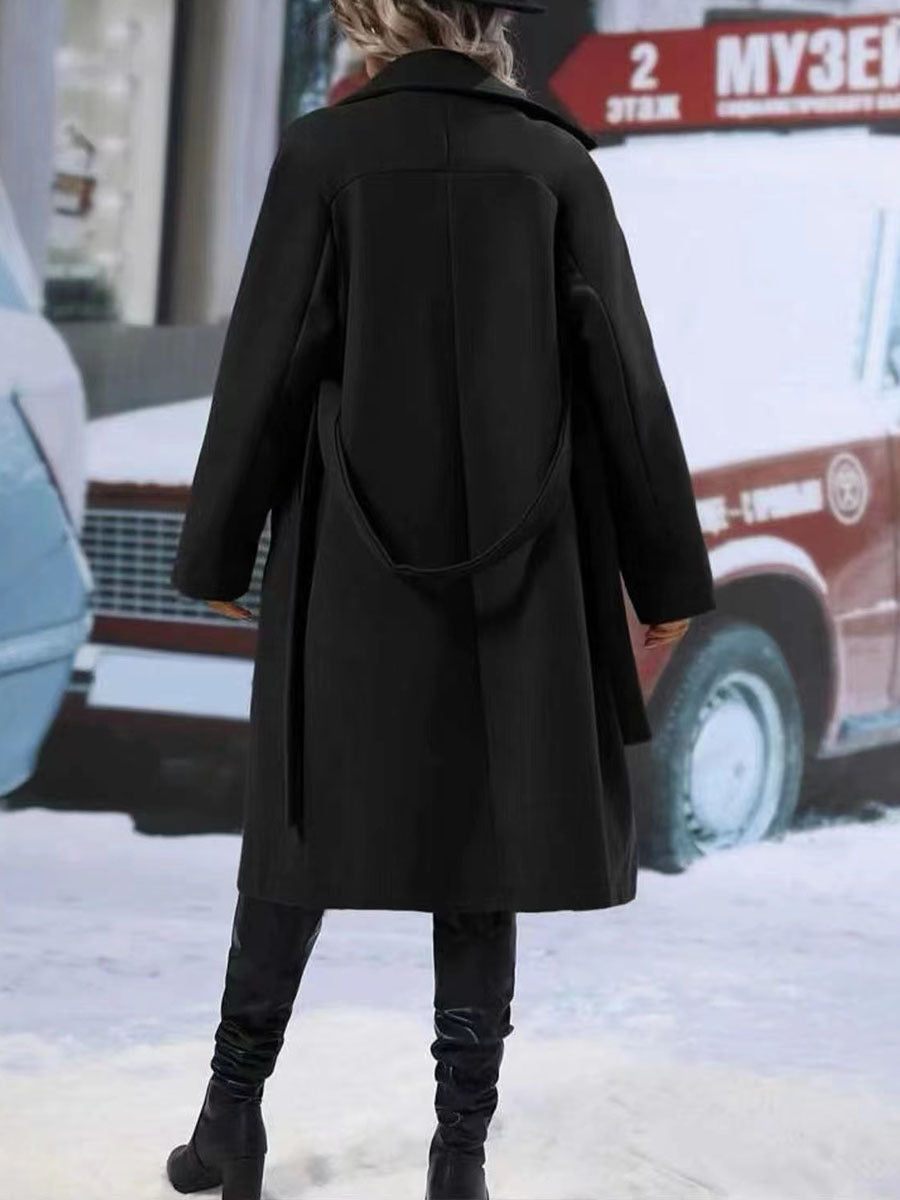 Belted Double-Breasted Trench Coat