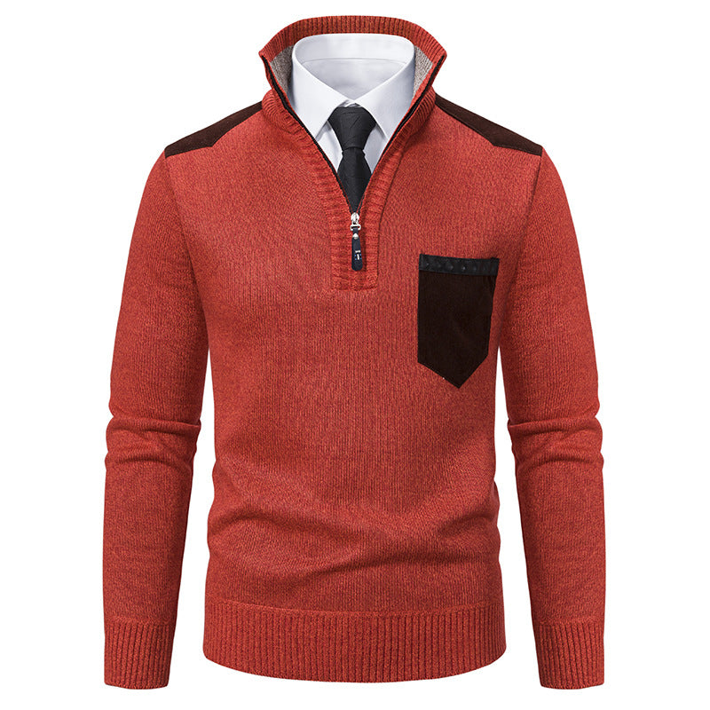 Men's Half-Zip Polo Sweater