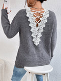 Backless V-Neck Sweater