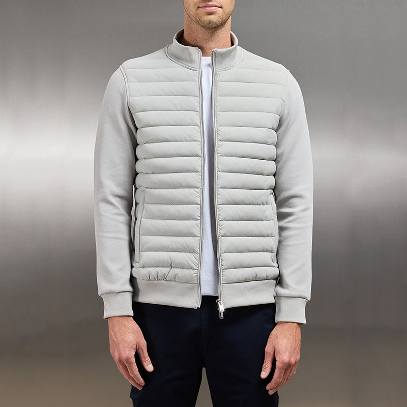 Men's Knit Stand Collar Jacket