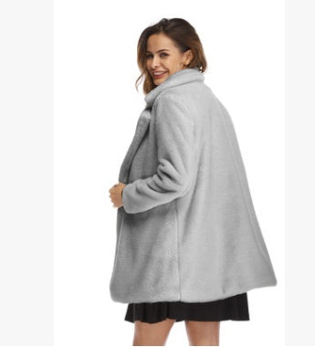 Plus Size Faux Fur Coat