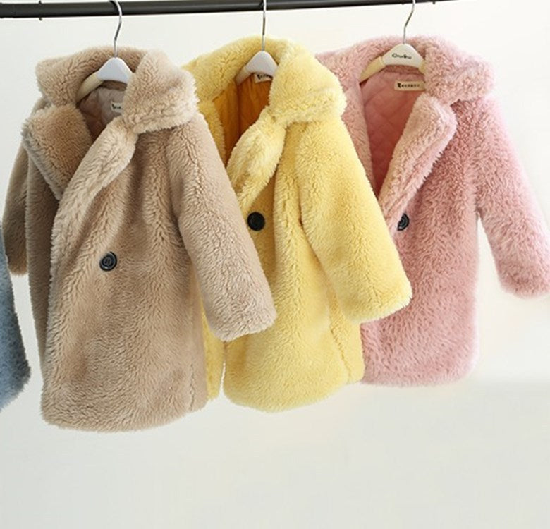 Big Kids' Faux Fur Coat
