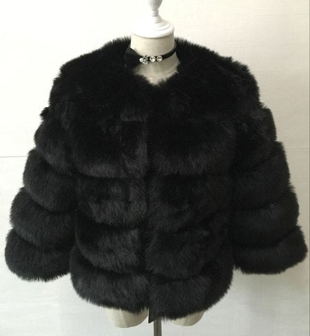 Faux Mink Fur Coat