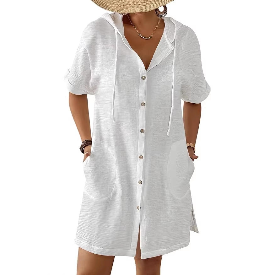 Seaside Vacation Style Bikini Blouse For Women