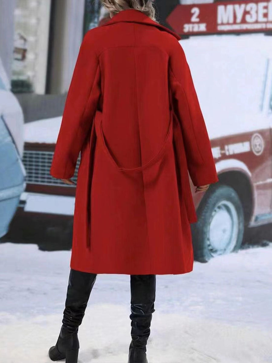 Belted Double-Breasted Trench Coat