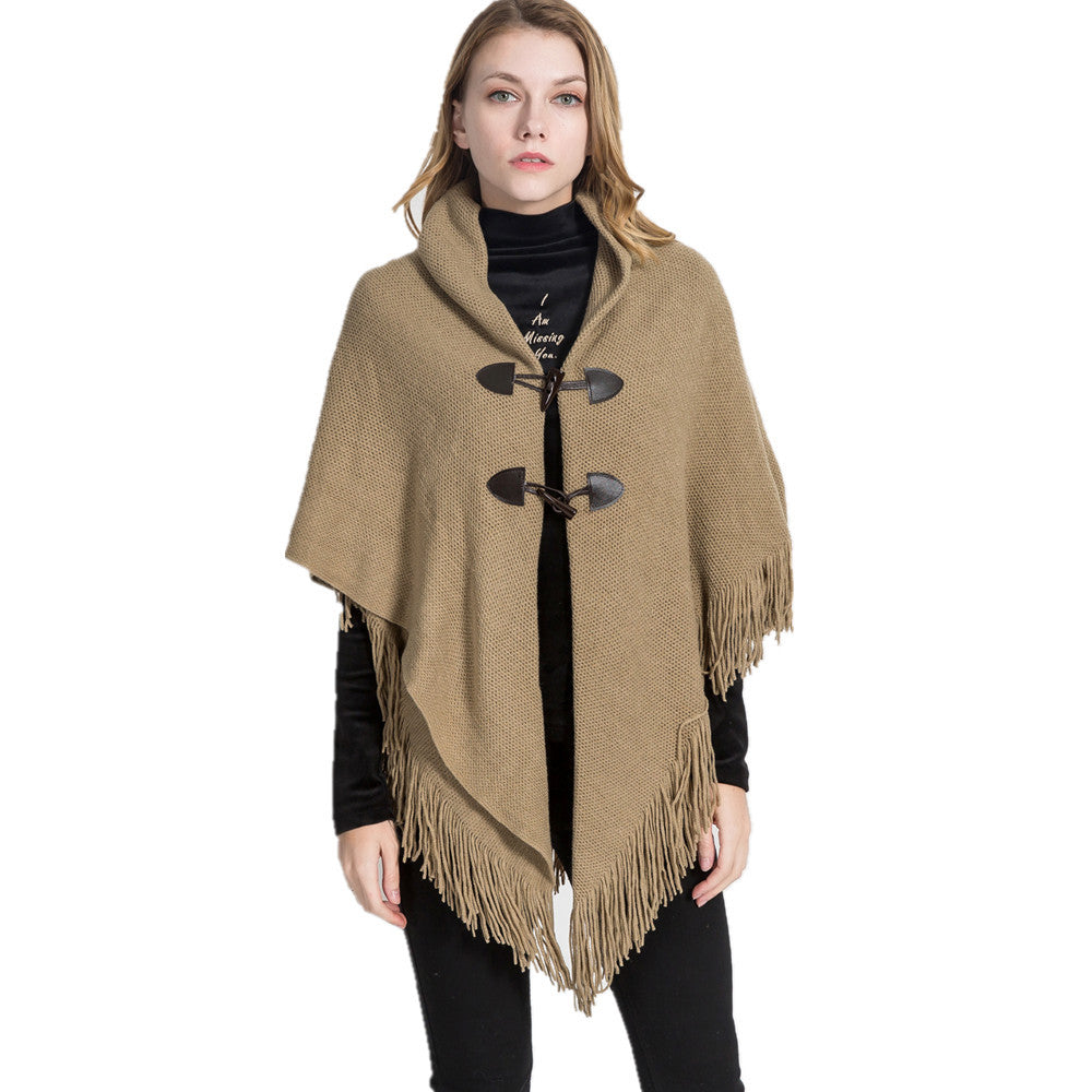 Hooded Poncho Cardigan