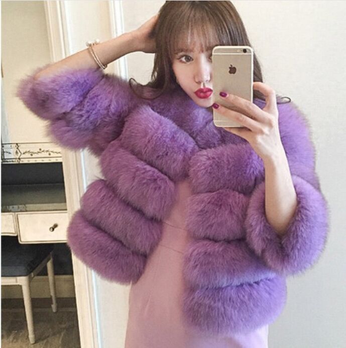 Faux Mink Fur Coat