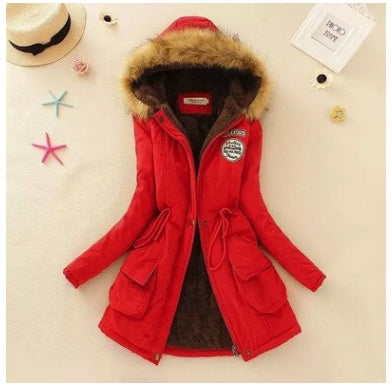 Plus Size Fur Hood Parka