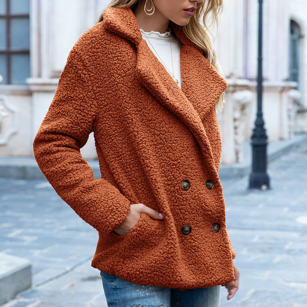 Fluffy Lapel Teddy Coat