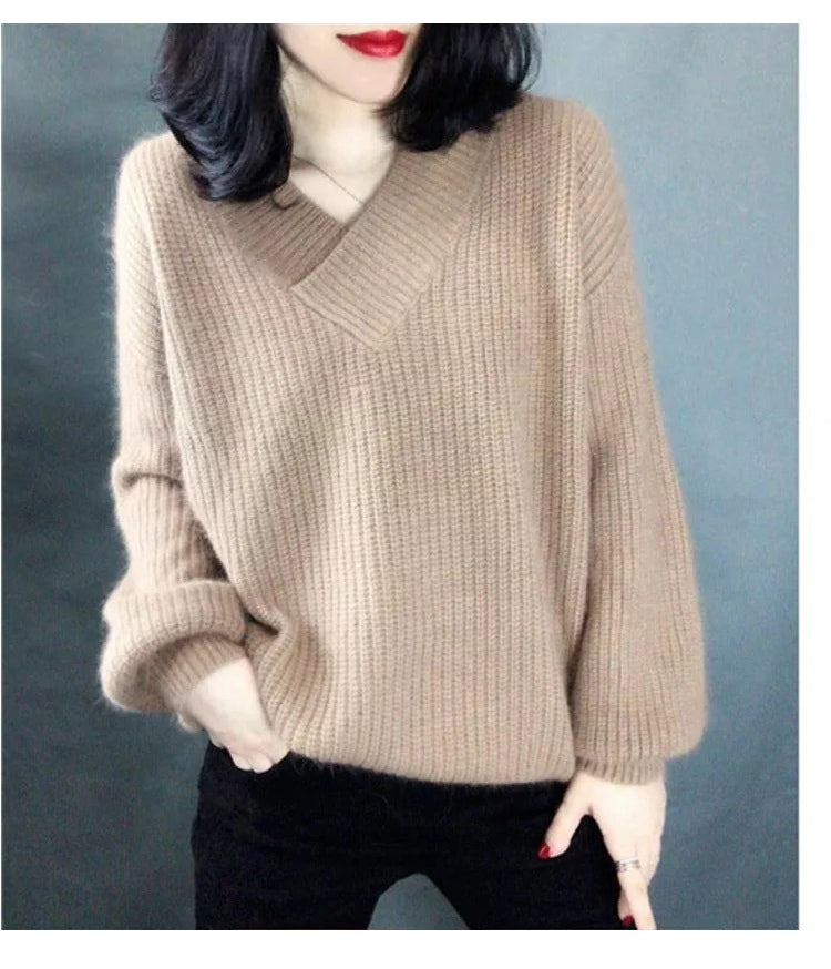 Oversized V-Neck Sweater