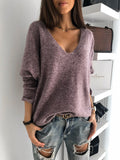 V-Neck Knit Sweater