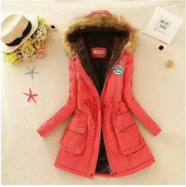 Plus Size Fur Hood Parka