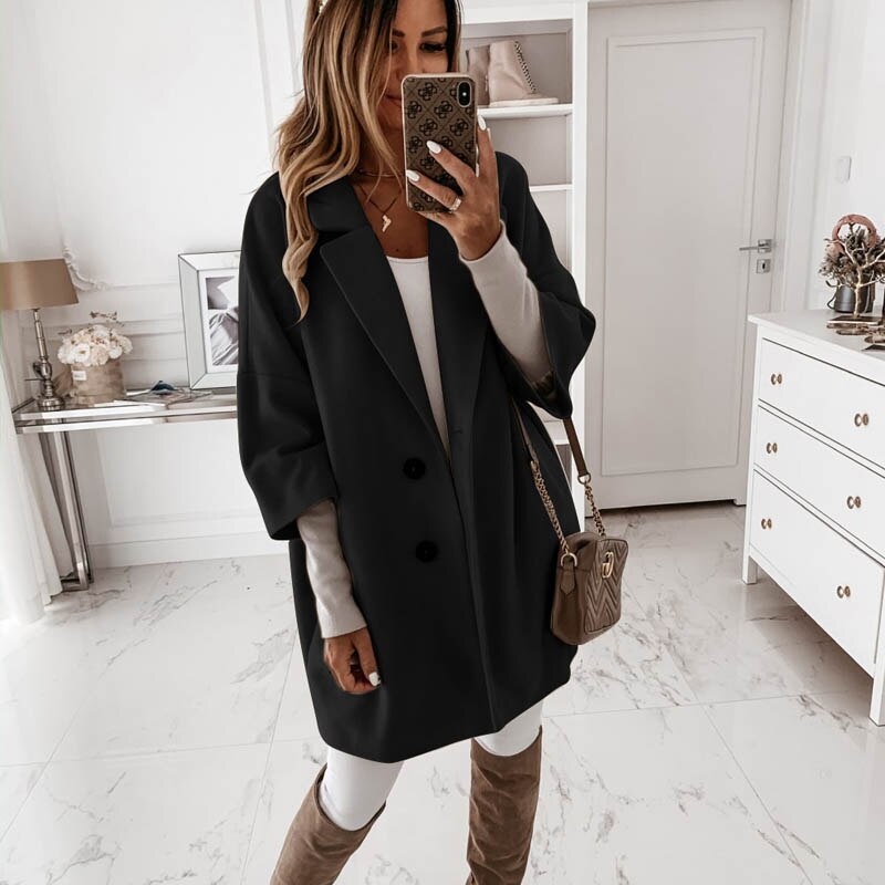 Plus Size Vintage Wool Coat