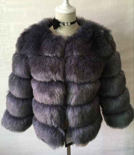 Faux Mink Fur Coat