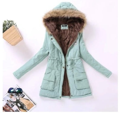 Plus Size Fur Hood Parka