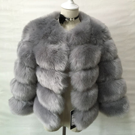 Faux Mink Fur Coat