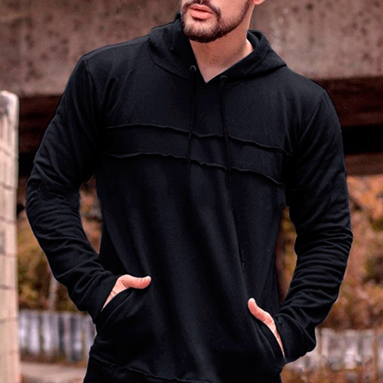Men's Corded Panel Hoodie