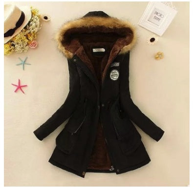 Plus Size Fur Hood Parka