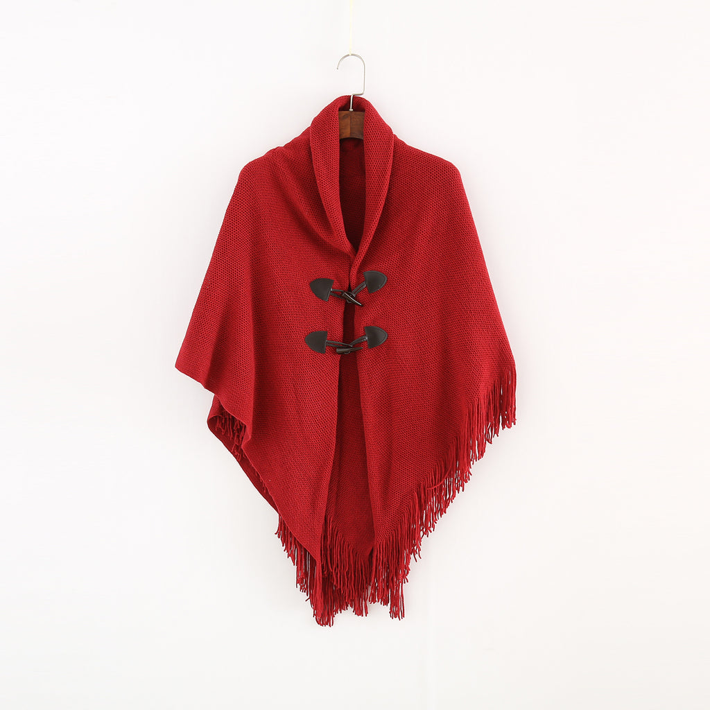 Hooded Poncho Cardigan