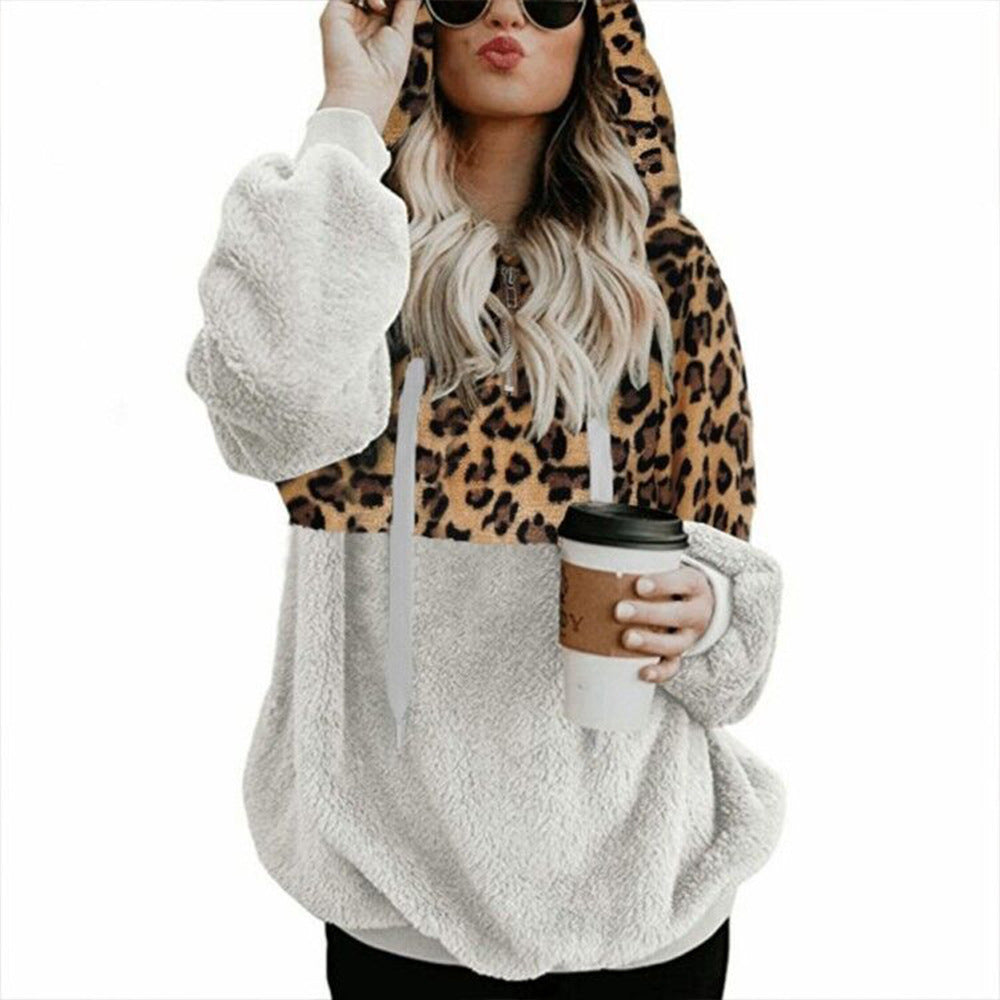 Leopard Print Hooded Sweater