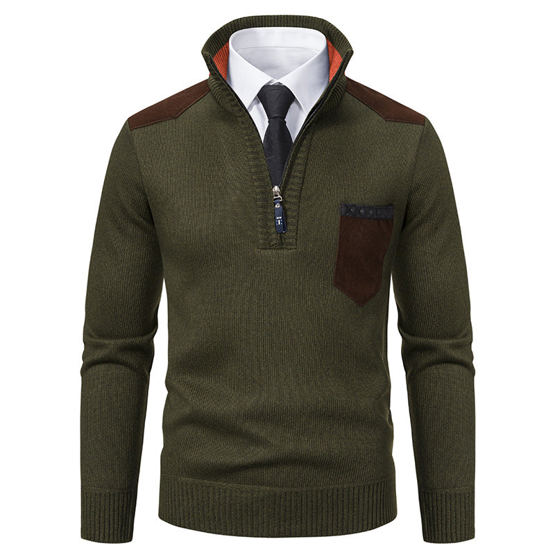 Men's Half-Zip Polo Sweater