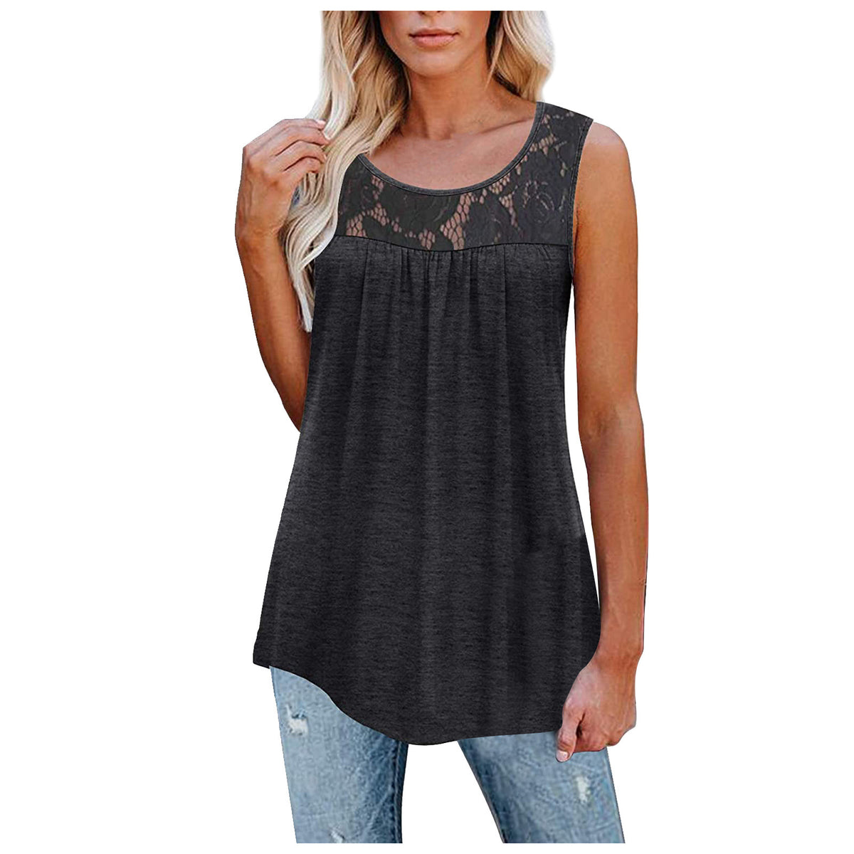 Plus Size Lace Tank Top