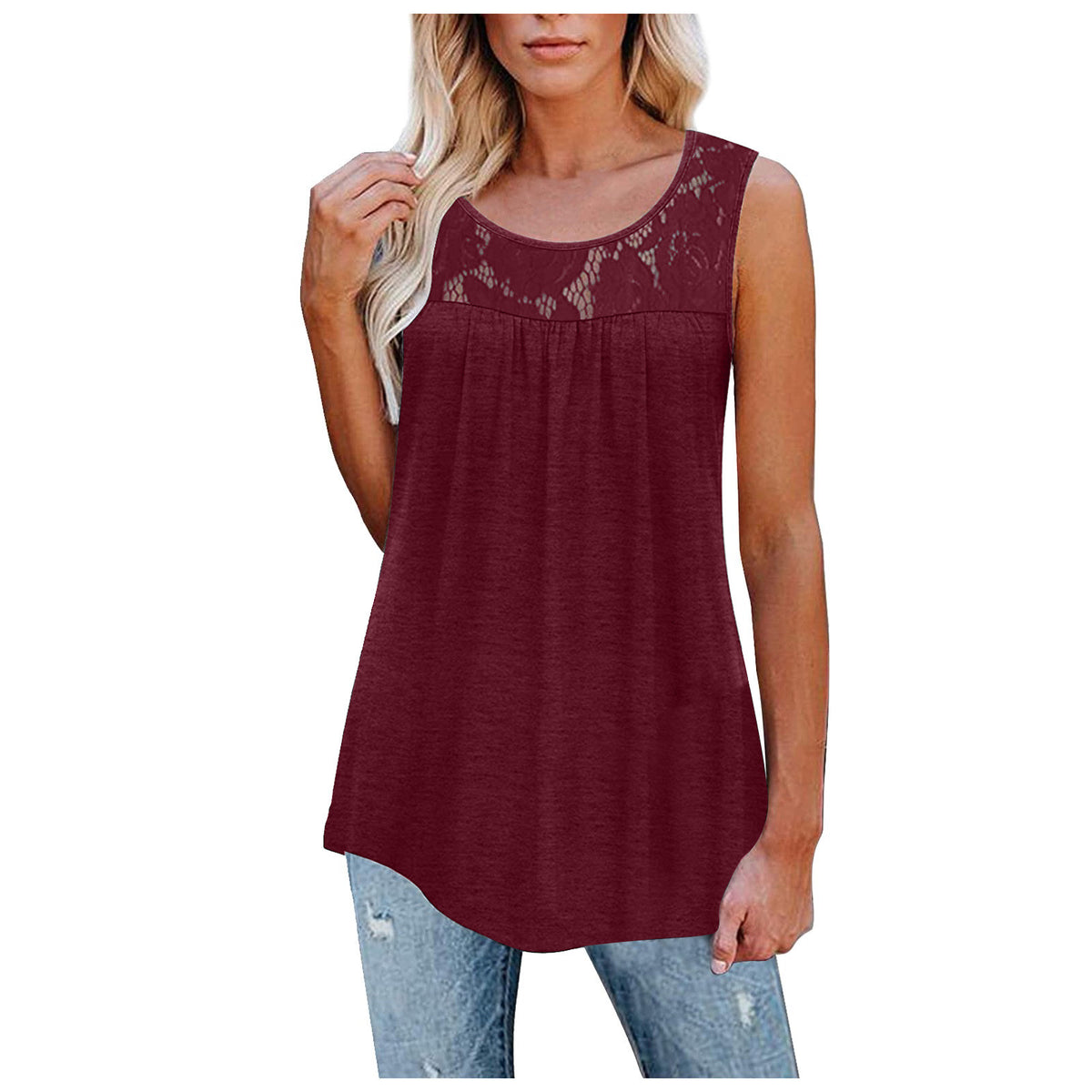 Plus Size Lace Tank Top