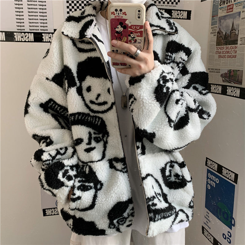 Printed Wool Coat