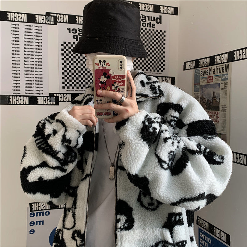 Printed Wool Coat