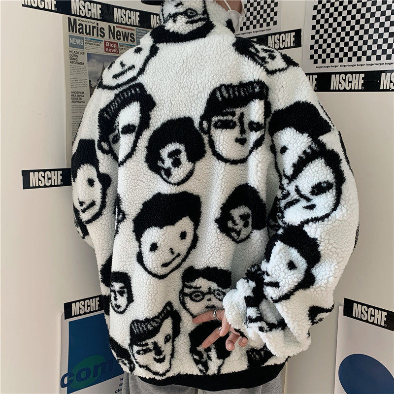 Printed Wool Coat