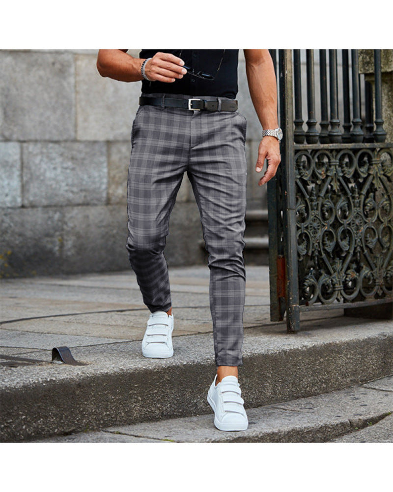 Men's Plaid Relaxed Trousers