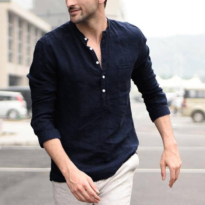 Men's Plaid Collar Shirt