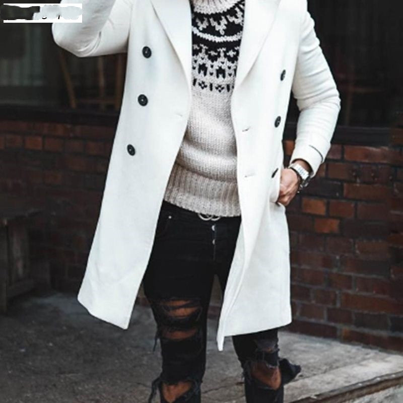 Men's Long Wool Overcoat