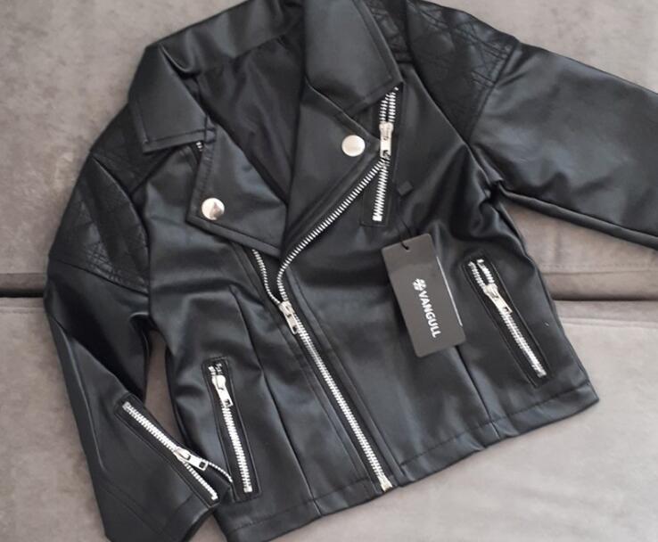 Kids' Faux Leather Moto Jacket