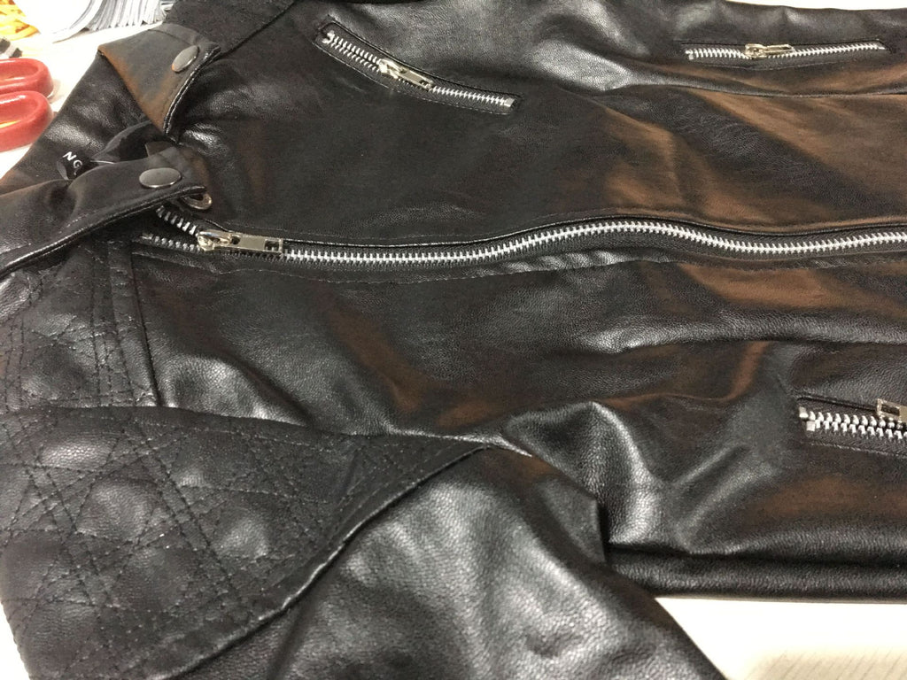 Kids' Faux Leather Moto Jacket