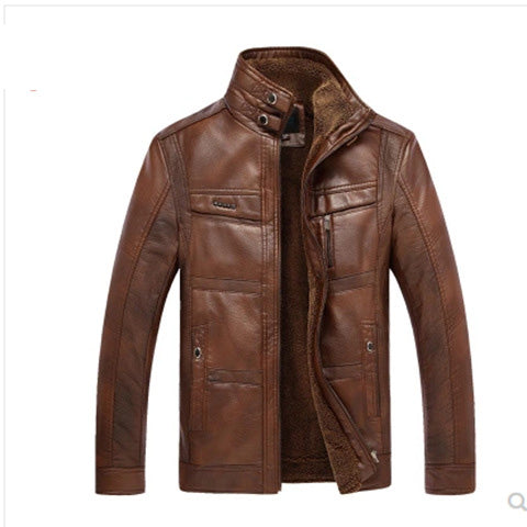 Men's Faux Leather Biker Jacket