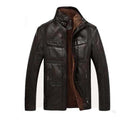 Men's Faux Leather Biker Jacket