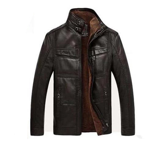 Men's Faux Leather Biker Jacket
