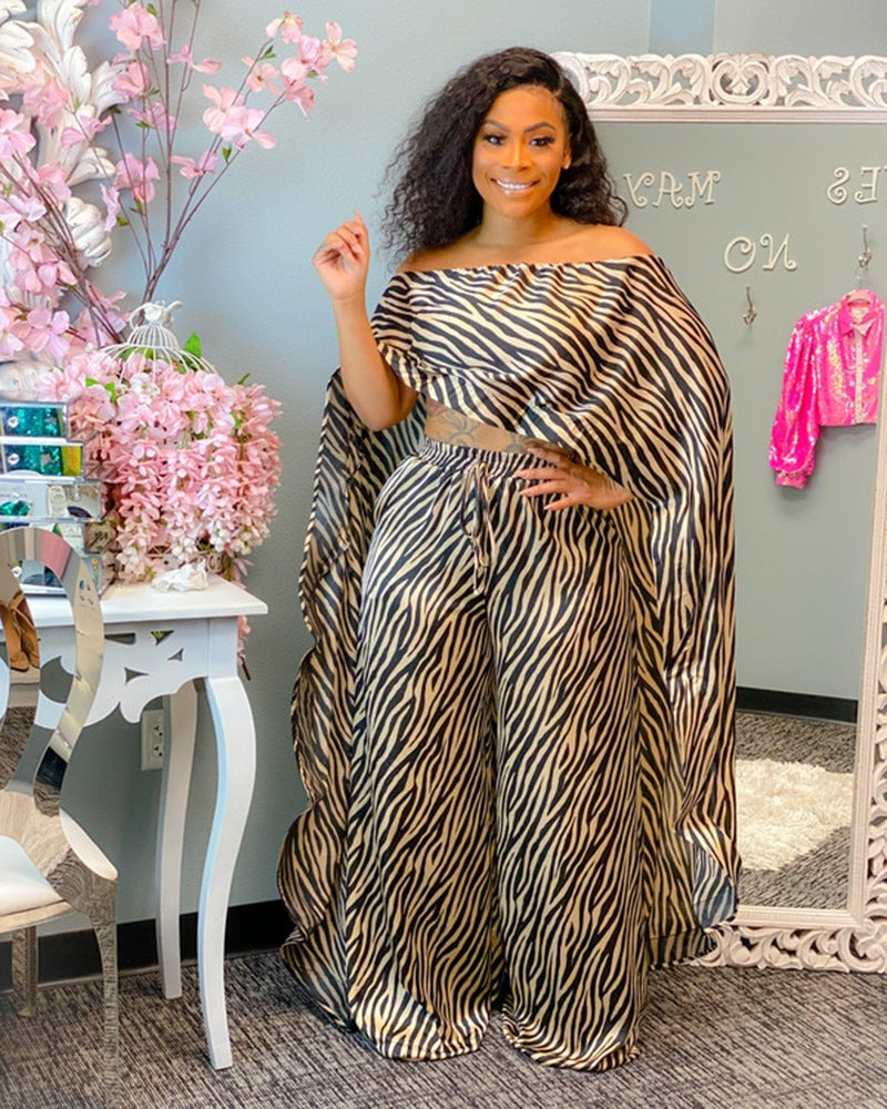 African-Inspired Tunic & Wide-Leg Pants Set