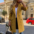Mid-Length Wool Trench Jacket