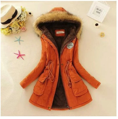 Plus Size Fur Hood Parka